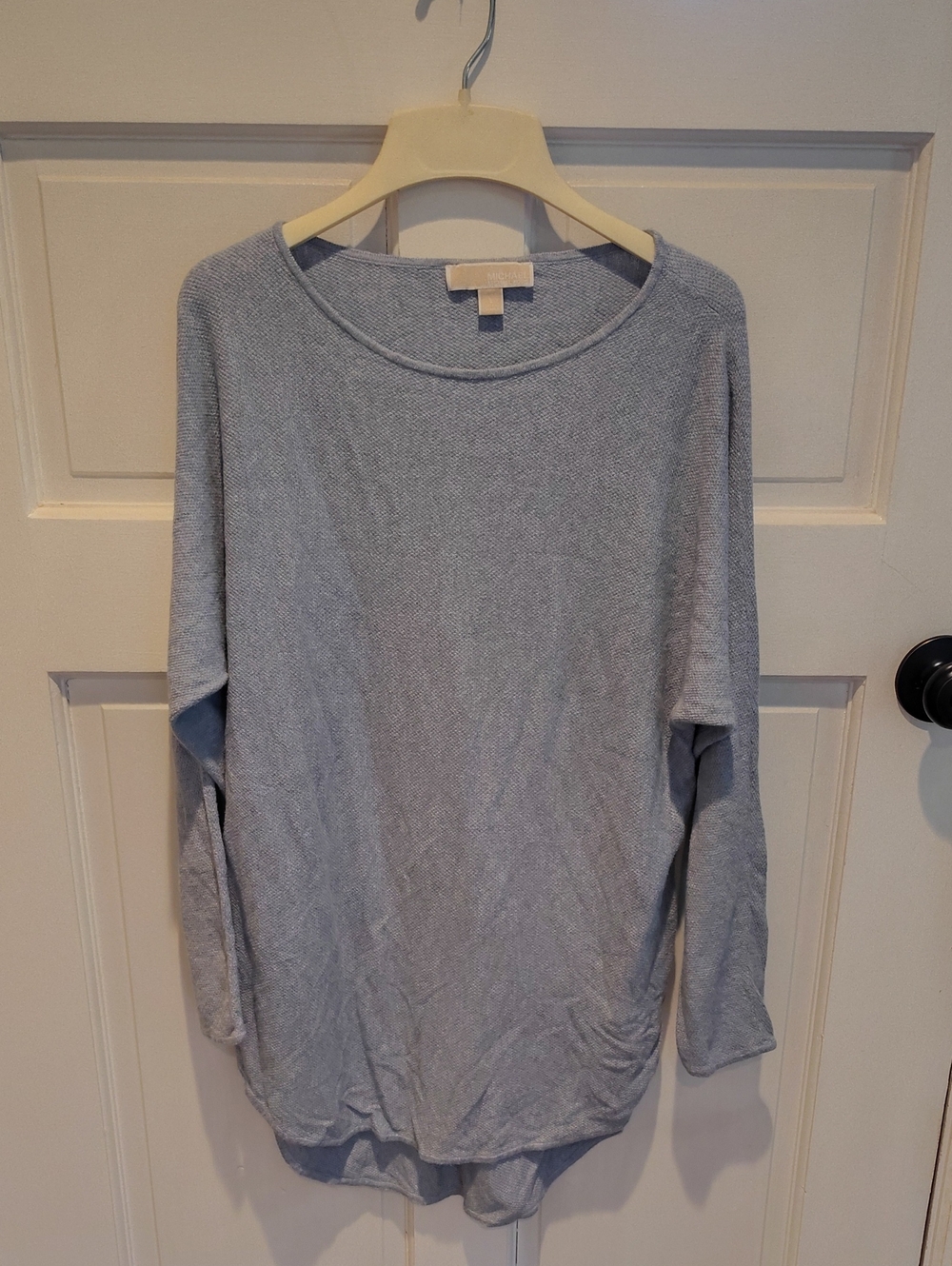 Michael Kors Light Blue Women's Tunic Lightweight Knit Sweater Sz. L